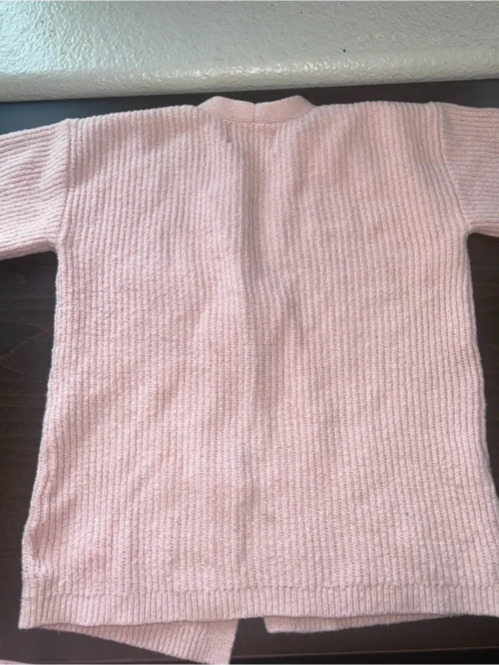 Toddler Light Pink Open Cardigan Sweater